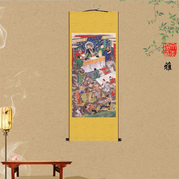 十殿阎罗八殿刑案卧室玄关挂画