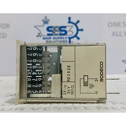 Sodeco RG082E 面板安装计数器 25 i/s 24VDC 180Ω