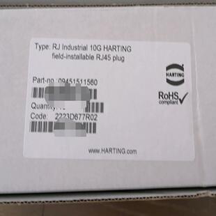 HARTING网线接头 RJ45浩亭工业网线接头4芯网线接议价