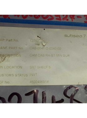 C.R. Encapsulation CAB-0641-D-0040-00 Rev C1 CAM Cab RA-ST M