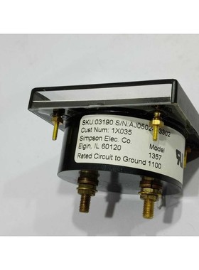 Simpson 1357 Meter 0-15 AC Amperes W w Grainger 1X03 Panel m