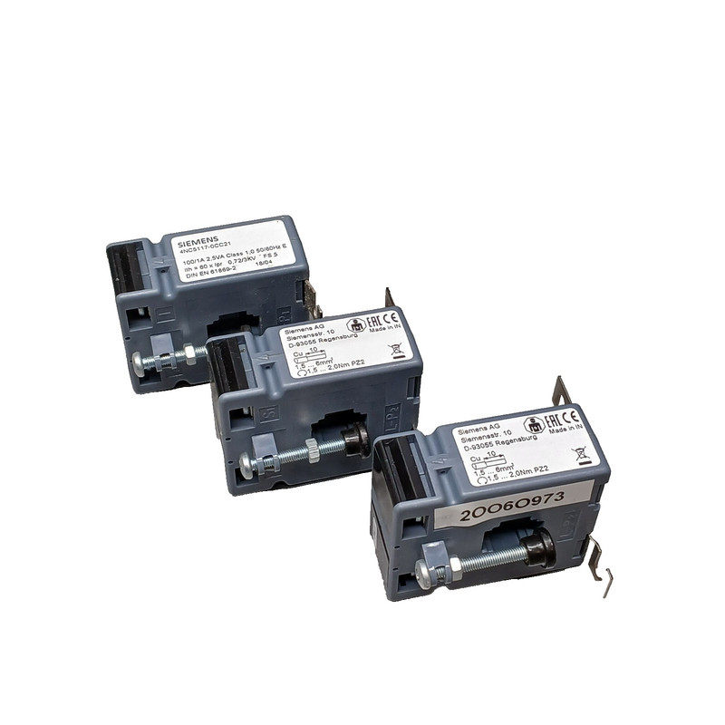 3x Siemens 4NC5117-0CC21 100A 2,5VA Class 1 50/60Hz 1,5-6mm2