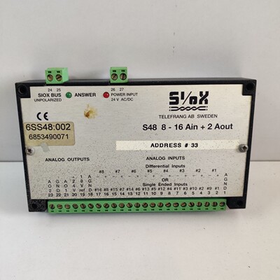 SIOX TELEPRANG S48 8-16 AIN + 2 AOUT ANALOG 输入输出模块