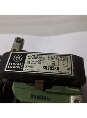 General Electric CR205K0 Nema Size 1 Contactors