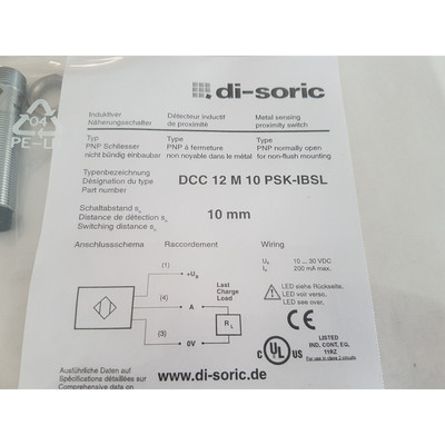 di-soric DCC 12 M 10 PSK-IBSL Initiator Neu in OVP