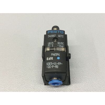 SDE5V1FPQ6PM8 - FESTO - SDE5-V1-FP-Q6-P-M8 / Pressostat prog