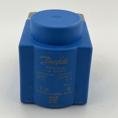 DANFUSS BE024DS 018F6757 SOLENOID COIL 24V DC 16W NEW IN BOX