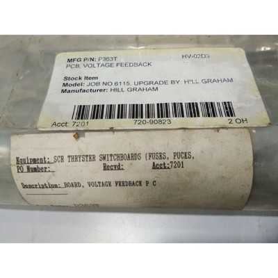 HILL GRAHAM CONTROLS P363T Voltaje Retroalimentación PCB Cc