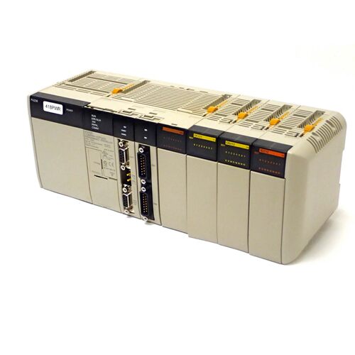 OMRON CQM1 SERIES ASSEMBLY w/ CQM1H-CPU51, CQM1-PA206, OC221