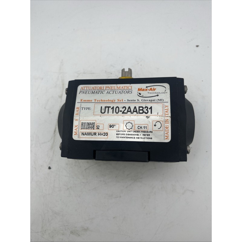 MAX AIR PNEUMATIC ACTUATOR UT10-2AAB31 S2 90°C 8BAR USED &