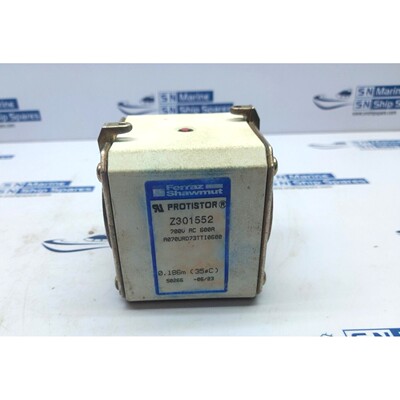 Ferraz Shawmut Z301552 Protistor Fuse 700Vac 600A 0.186m