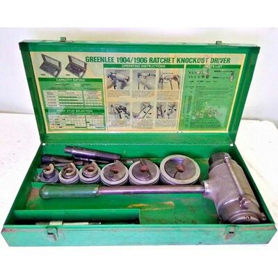 Greenlee 1904 Ratchet Knockout 冲床套件