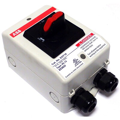 ABB EOT16 ENCLOSED SWITCH 16A 600Vac TESTED & WORKING