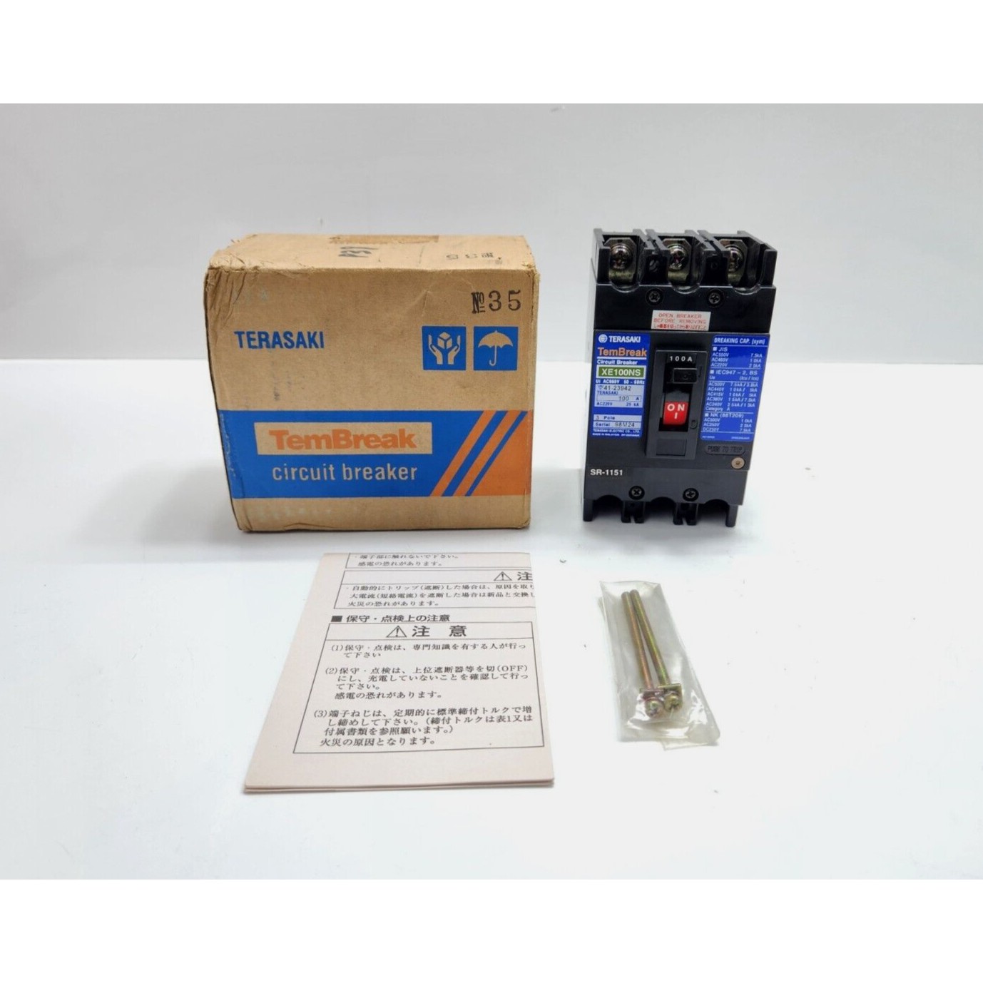 TERASAKI XE100NS TEMBREAK 3-POLE CIRCUIT BREAKER 100A