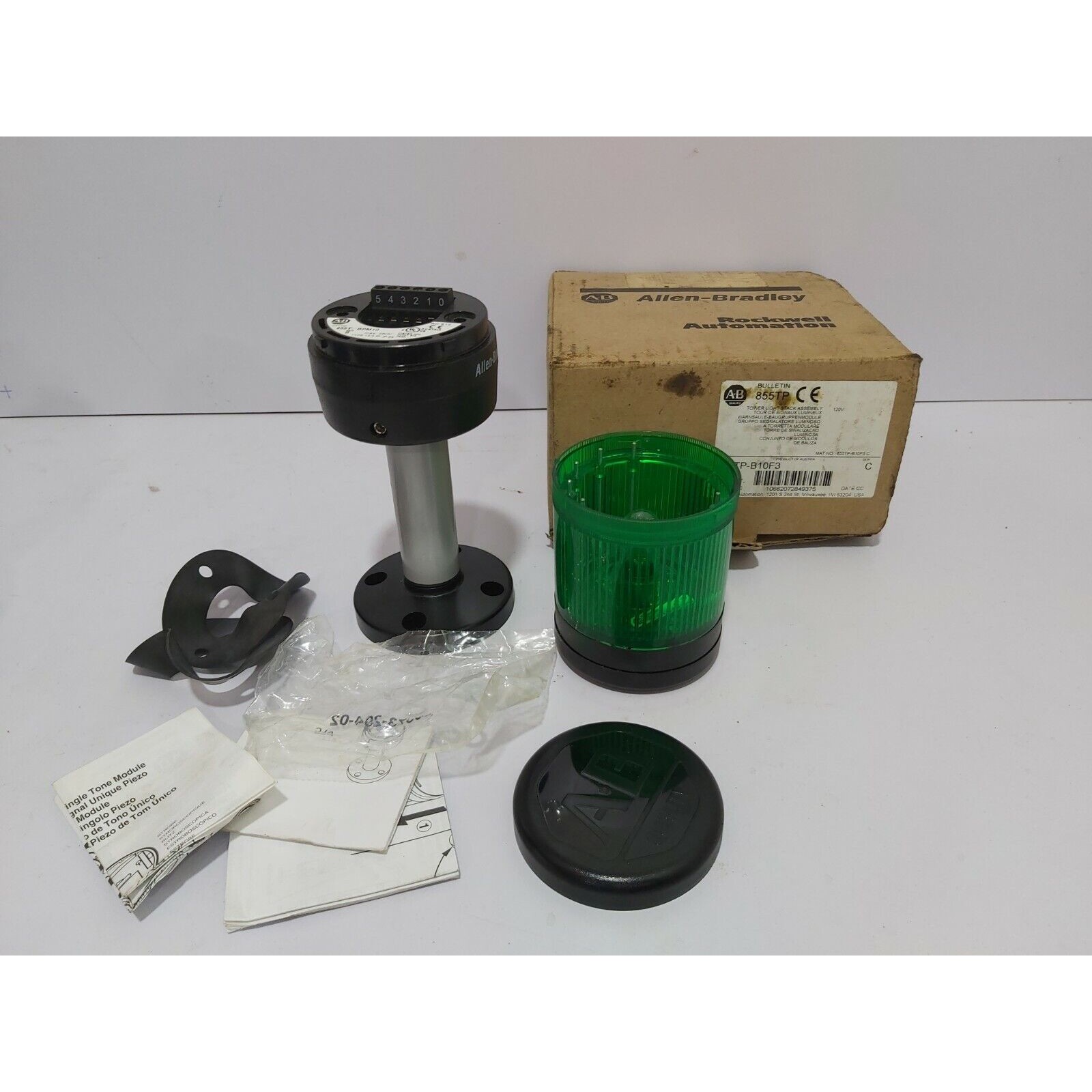 Allen Bradley 855TP-B10FB Torre Luz Pila Verde Lans Ser-C 85