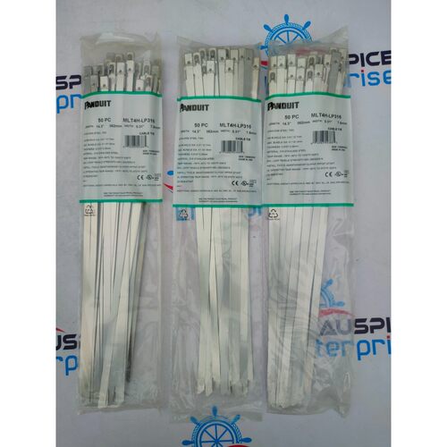 PANDUIT MLT4HLP316 143 英寸不锈钢领带 3 件装 150 件