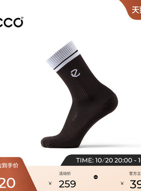 ECCO爱步男款中筒袜 舒适柔软保暖袜子休闲商务中帮袜 9085670