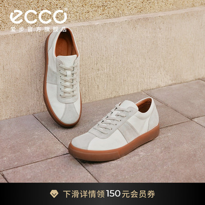 ECCO爱步休闲鞋男 夏季简约薄底复古情侣德训鞋 柔酷10号560104