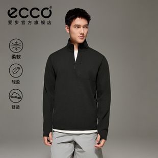 保暖舒适华夫格半拉链长袖 26新春季 ES261T032M 男 ECCO爱步长袖