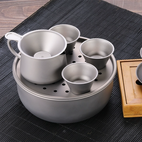 Дорожный чайный сервиз, портативный комплект, чай, вместительный и большой заварочный чайник для кемпинга для домашнего использования