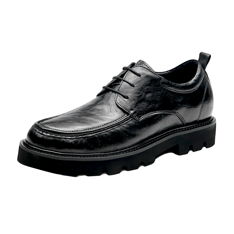 高哥增高皮鞋男士真皮2025秋冬季新款商务正装厚底内增高男鞋8cm