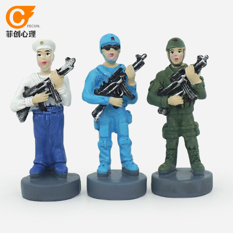 心理沙具箱庭玩具沙游沙盘游戏人物人偶模型场景摆件 职业军人