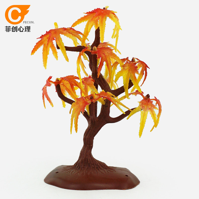 菲创心理新品沙具沙游箱庭游戏儿童玩具摆件植物类模型9头枫叶树