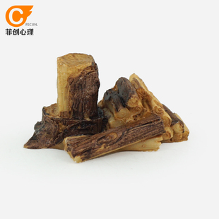 心理箱庭玩具沙游沙盘游戏沙具植物类模造景木材堆 逼真枯木堆