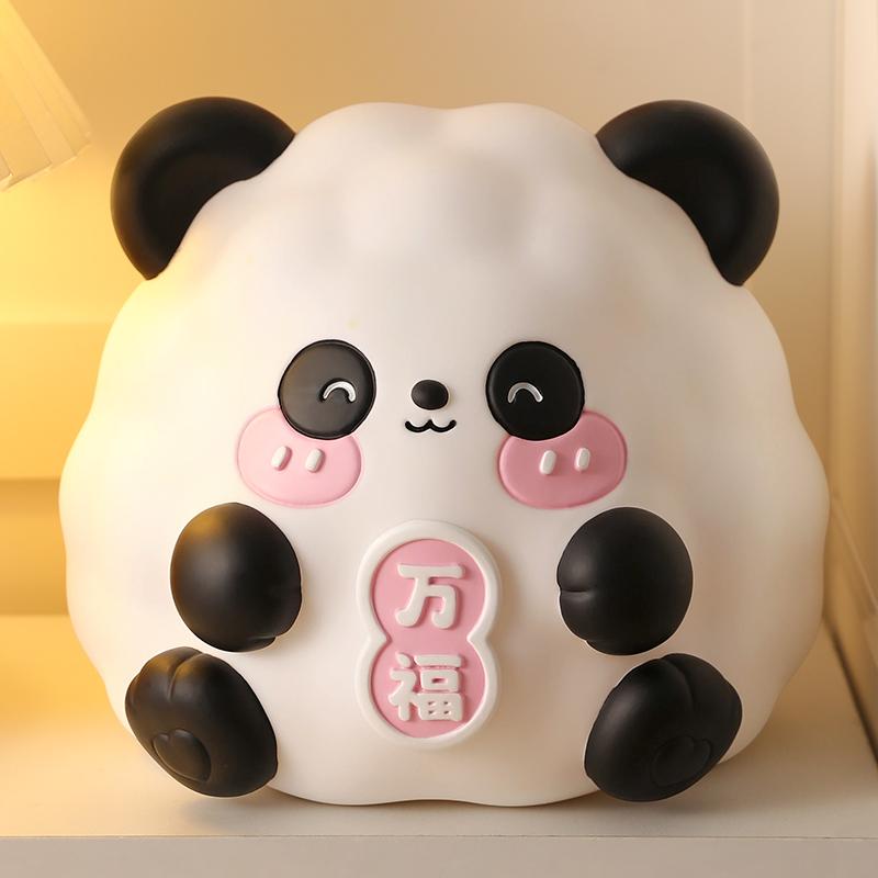 2025新款卡通熊猫存钱罐儿童只进不出男孩女孩防摔成人款储蓄钱罐