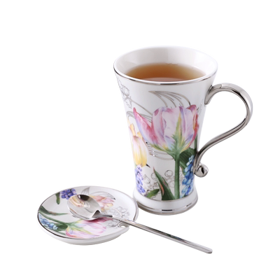 诺轩陶瓷法式郁金香马克杯水杯