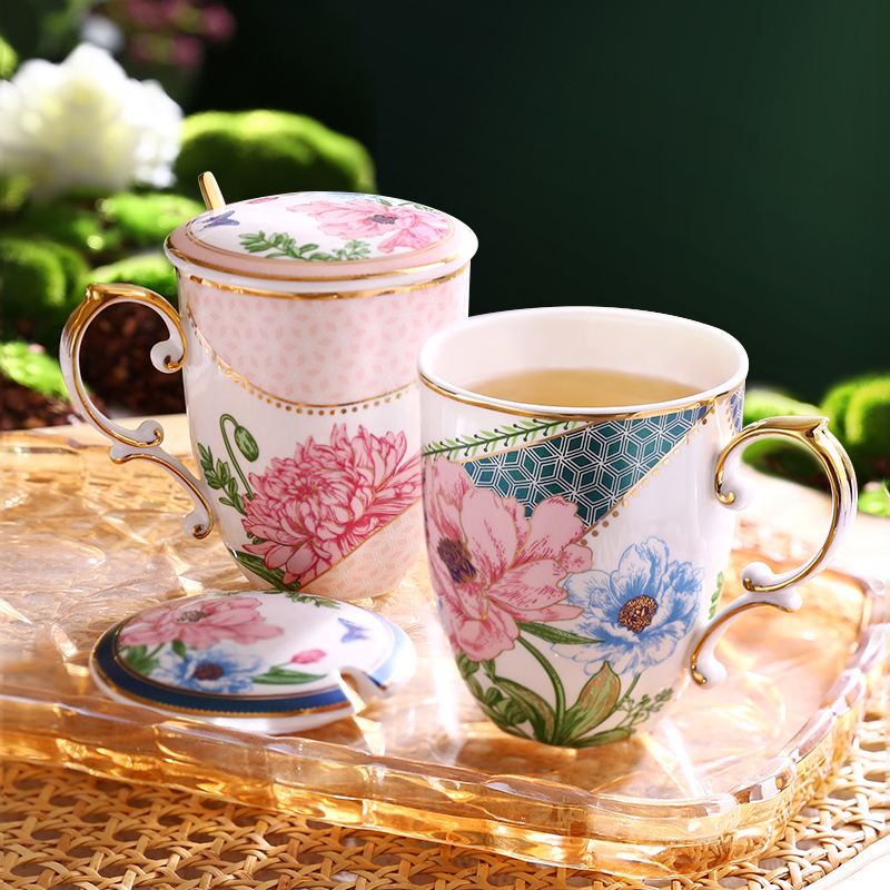 诺轩美式田园风陶瓷马克杯