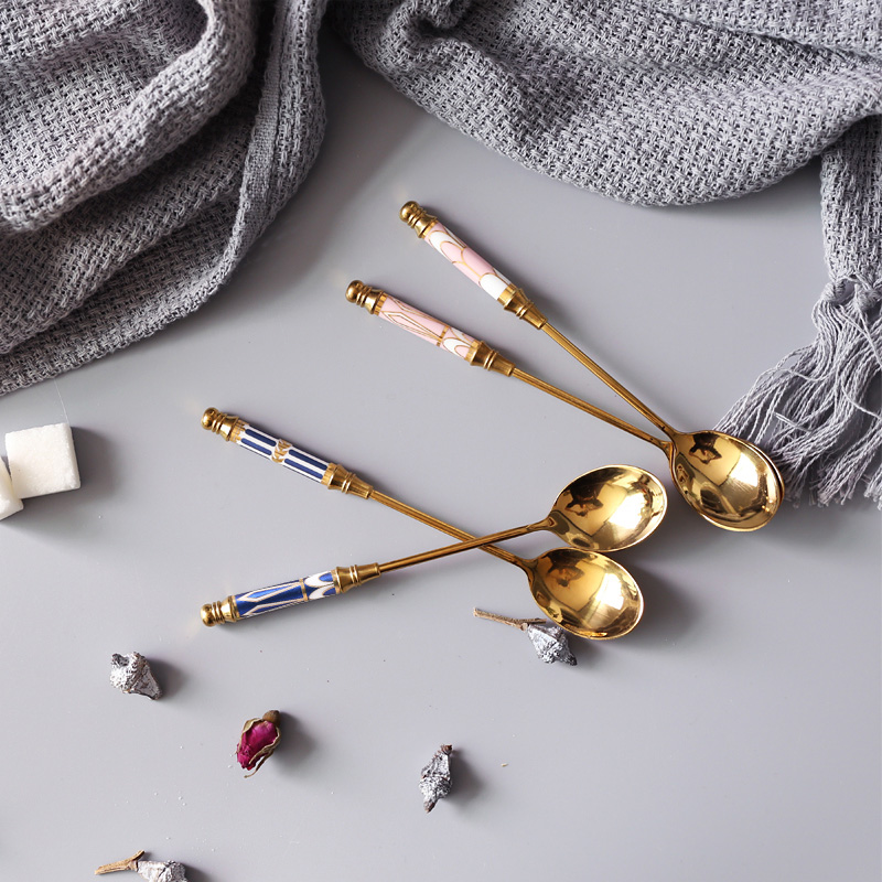 精品不锈钢韩国创意奶茶调羹勺子