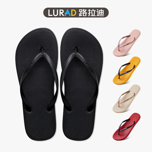 黑色人字拖女夏季平跟防滑