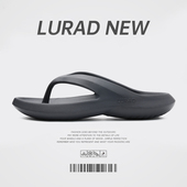 灰色夹脚凉拖简约沙滩拖鞋 外穿防滑拖鞋 夏季 路拉迪厚底人字拖男士