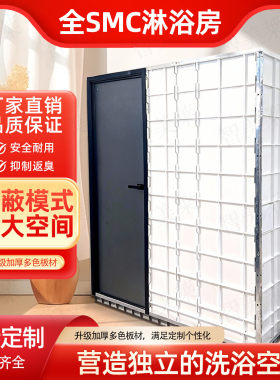 定制SMC整体淋浴房一体式豪华酒店学校公寓多种颜色装配式卫生间