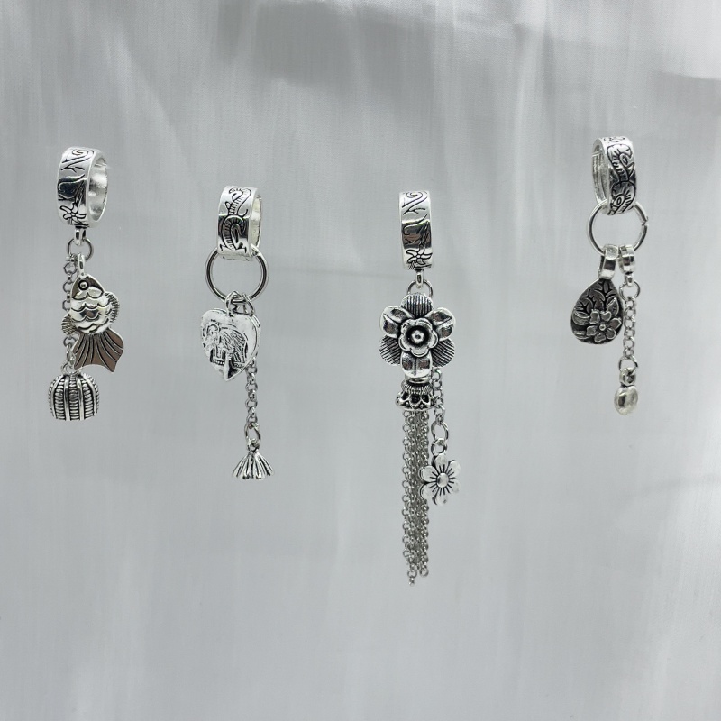 水晶DIY复古银提溜流苏配饰