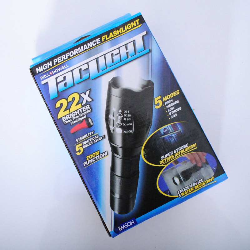 고품질 알루미늄 손전등 강한 빛 접이식 초점 하이킹 조명 휴대용 손전등 야외 가정용