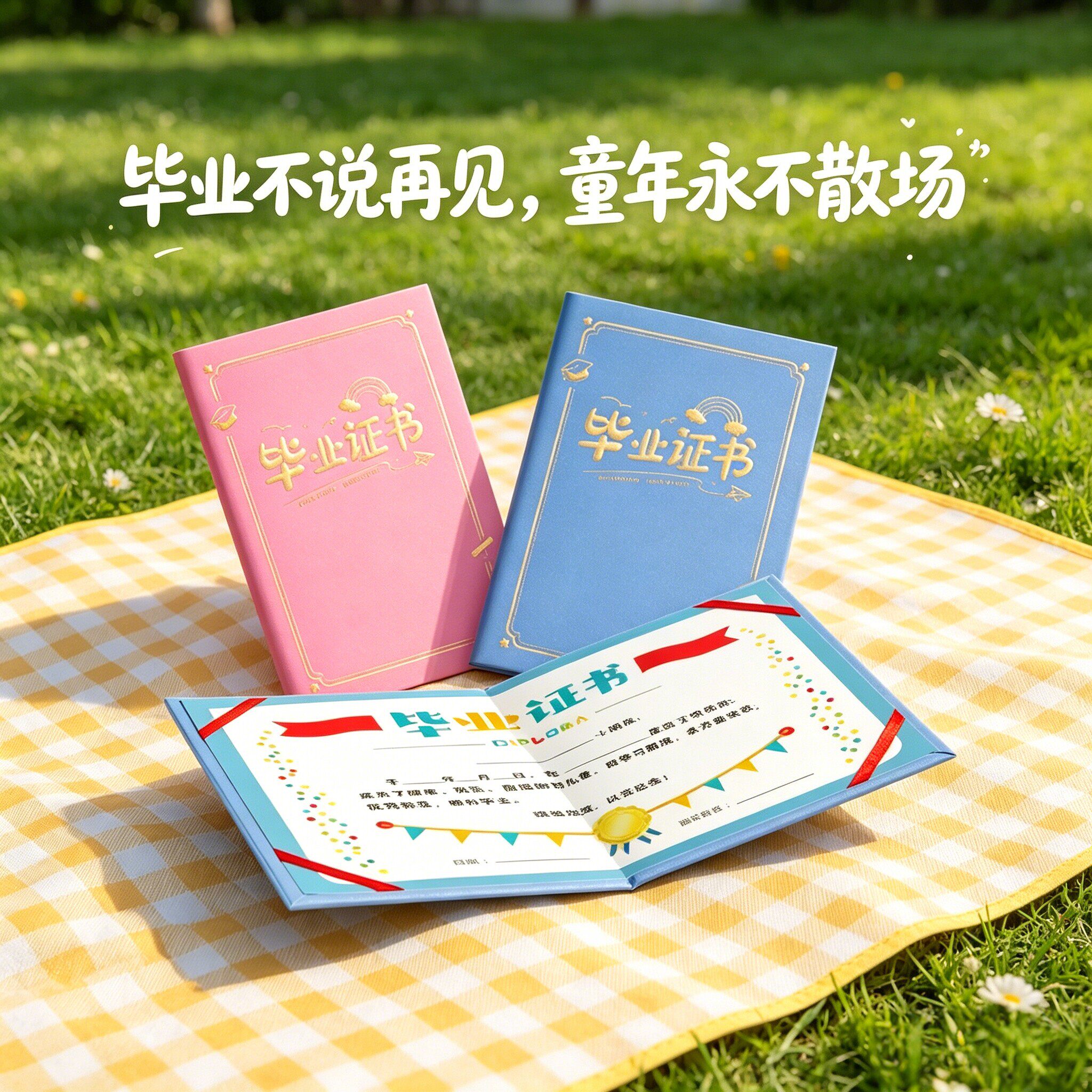 幼儿园毕业纪念册小朋友离园集体照留念册定制园标logoA4成长相册