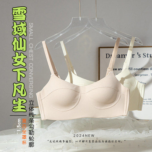 【新品】饱满全包裹小胸聚拢挺拔性感内衣女平胸无钢圈文胸防下垂