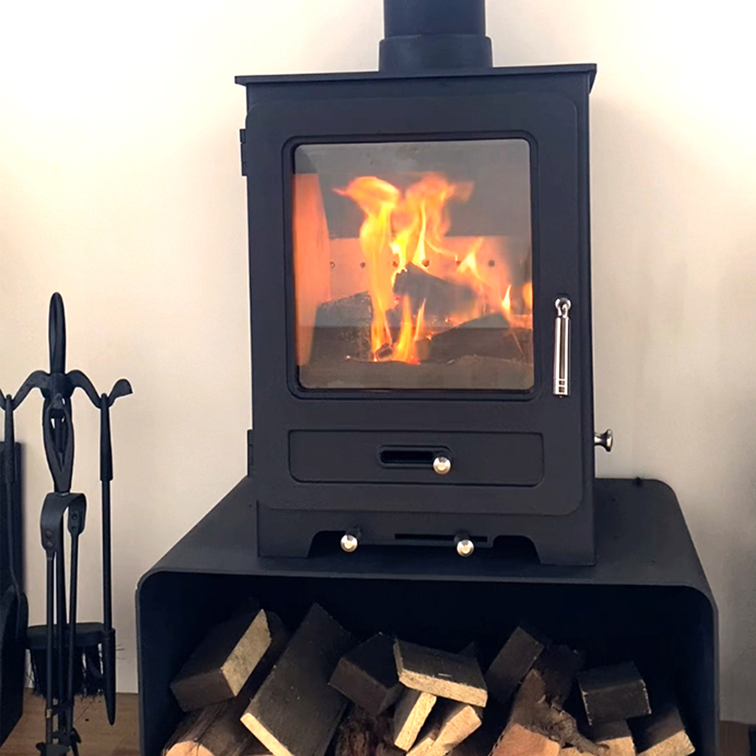 WarmFlame真火燃木壁炉取暖格调