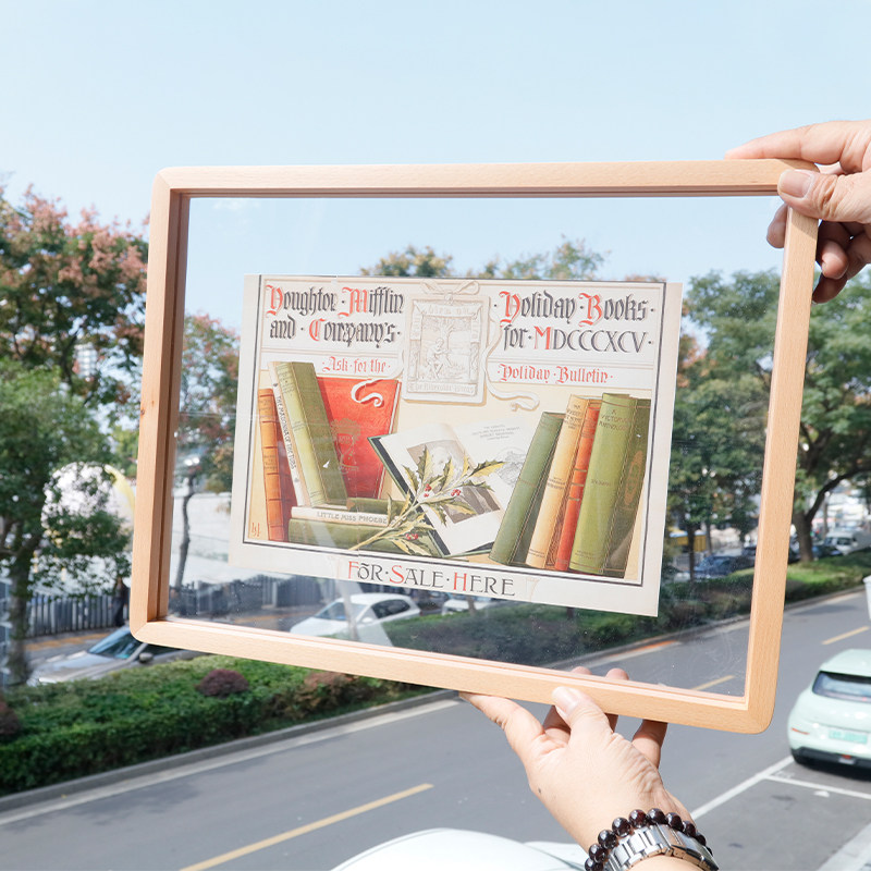 亚克力双面黑胡桃木画框