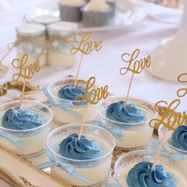 插件蛋糕插牌love10甜品台装饰