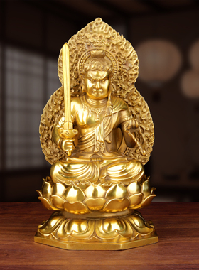 精工铜器客厅不动明王聚缘阁黄铜