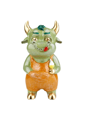 铜牛摆件彩铜卡通牛生肖萌牛