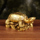 铜乌龟铜龟摆件黄铜金钱龟长寿龟办公室客厅装 饰品抓周踩金龟道具