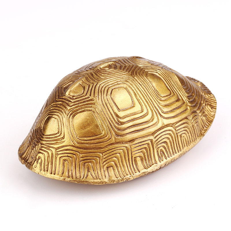 黄铜乌龟壳八卦易经用品六爻工具周易64卦龟壳铜钱金钱卦装饰摆件