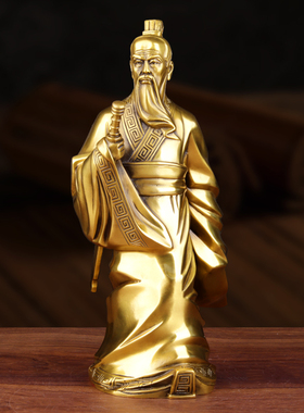黄铜姜子牙摆件姜太公像太公在此