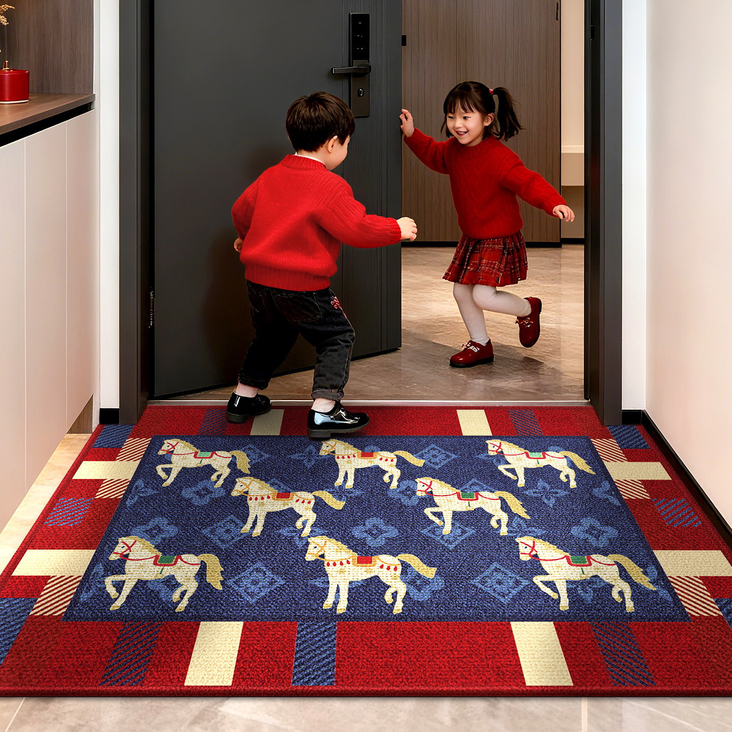 【马年限定款】入户门地垫2026新款进门防滑垫除尘耐脏玄关地毯,居家布艺,入户地垫,淘宝优惠券,粉丝福利购,淘宝优惠卷