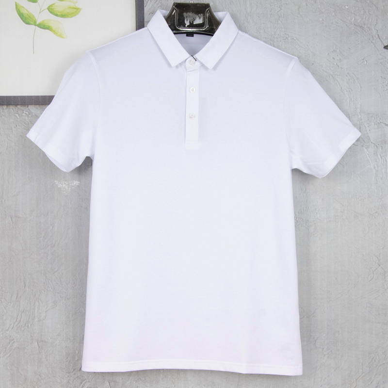 夏季新款时尚简约青年翻领t恤