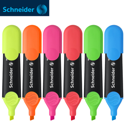 大容量德国进口Schneider施耐德彩色荧光笔标记学生办公记号笔